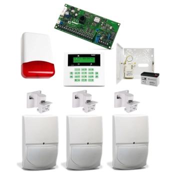 SYSTEM ALARMOWY SATEL CA-5 KPL LCD + 3x SWAN QUAD + TI700
